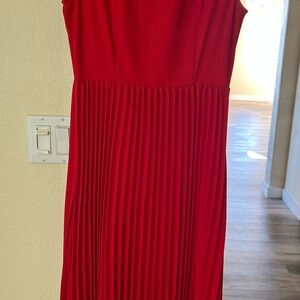 PrettyLittleThing Strapless Red Dress